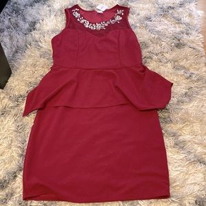 Brand new burgundy sleeveless